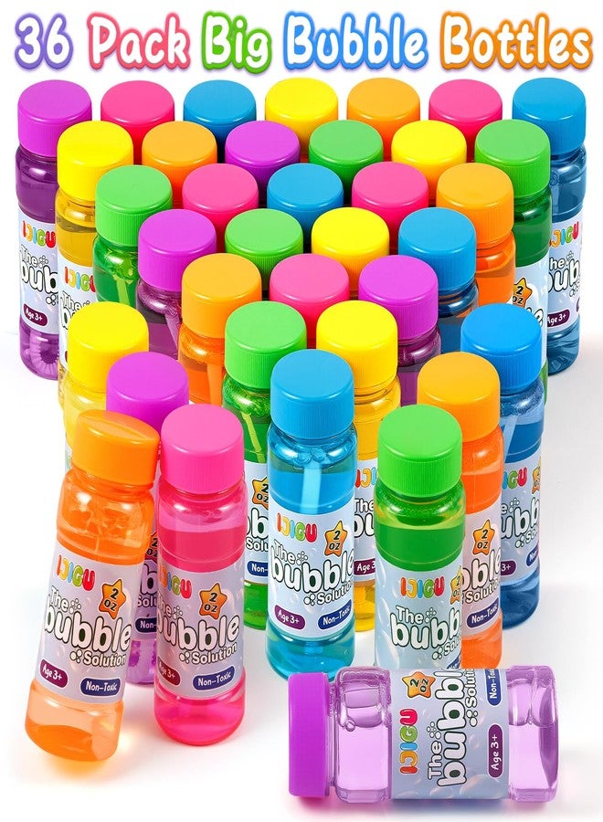 IJIGU Bubble Bottles 36 Pack (2oz), Bubbles for Kids, Bubble Solution with Bulk Wands in 6 Colors as Party Favors for Toddlers 1-3, Summer Outdoor Toy Gift for Boys & Girls - Image 4
